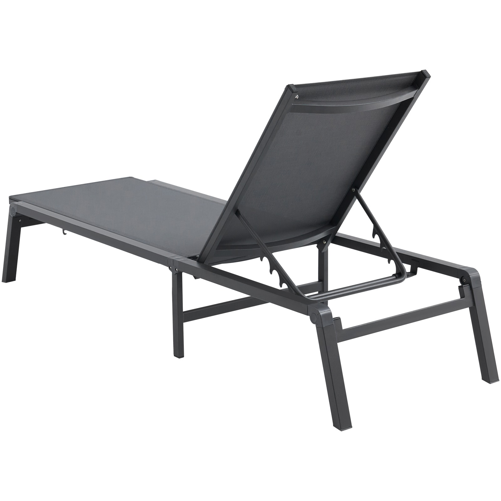 Outdoor Patio Lounge Chair With Adjustable 5 Position Backrest_voghion.com